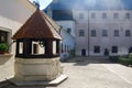 Water well in the castle courtyard ÃÅervenÃÂ½ KameÃË Royalty Free Stock Photo